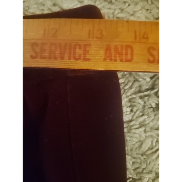 Women's Mid-Rise Velvet Tapered Trousers - A New Day Wine Wine Red Size 0 - Picture 5 of 6